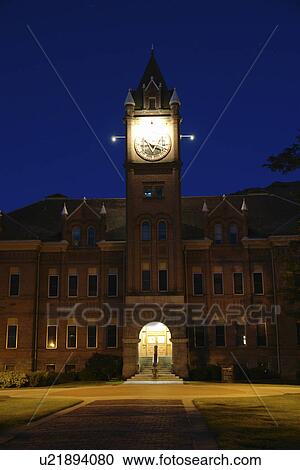 Stock Image -  Missoula, MT, Montana, University of Montana, evening. Fotosearch