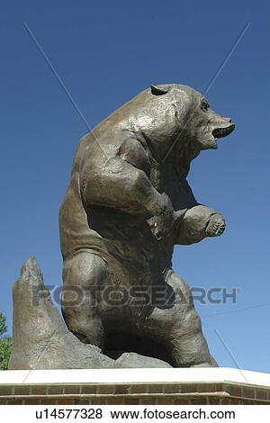 Missoula, MT, Montana, University of Montana, Grizzly Bear Statue View Large Photo Image Stock Photo - Missoula, MT, Montana, University of Montana, Grizzly Bear Statue. Fotosearch