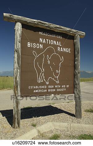 Moiese, MT, Montana, Headquarters National Bison Range, Flathead Indian Reservation, Mission Valley, entrance sign View Large Photo Image Picture - Moiese, MT, Montana, Headquarters National Bison Range, Flathead Indian Reservation, Mission Valley, entrance sign. Fotosearch