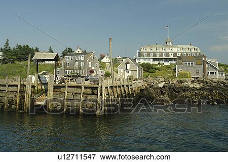 Stock Photo -  Monhegan Island, ME, Maine, boat landing. Fotosearch