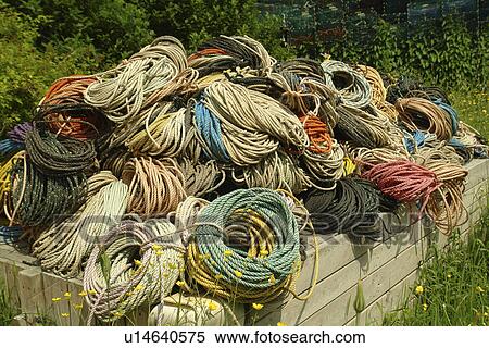 Monhegan Island, ME, Maine, fishing ropes View Large Photo Image Stock Photography - Monhegan Island, ME, Maine, fishing ropes. Fotosearch