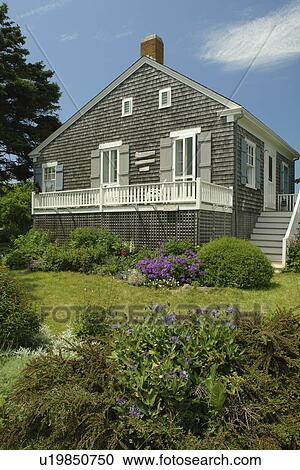 Stock Image -  Monhegan Island, ME, Maine, island home. Fotosearch