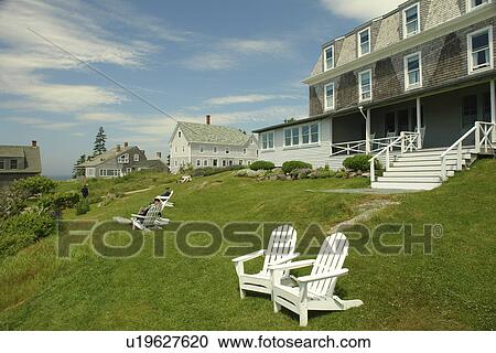 Monhegan Island, ME, Maine, Monhegan Inn, people relaxing in chairs View Large Photo Image Stock Image - Monhegan Island, ME, Maine, Monhegan Inn, people relaxing in chairs. Fotosearch