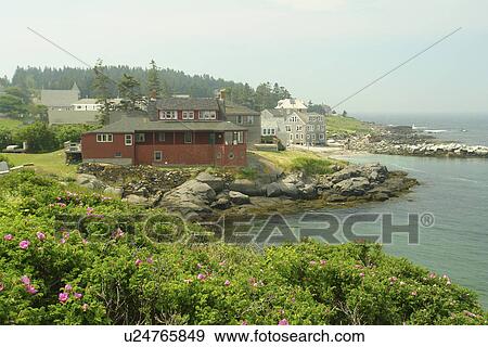 Monhegan Island, ME, Maine, View Large Photo Image Stock Photo - Monhegan Island, ME, Maine, . Fotosearch