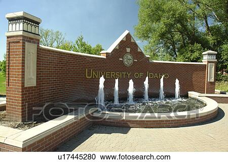 Stock Image -  Moscow, ID, Idaho, University of Idaho, entrance. Fotosearch