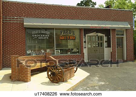 Stock Photograph -  Mount Airy, NC, North Carolina, Andy Griffith Show, Mayberry Hotel. Fotosearch