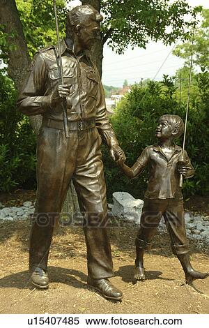 Mount Airy, NC, North Carolina, Downtown, Andy and Opie Taylor Statue, Andy Griffith Show View Large Photo Image Stock Photography - Mount Airy, NC, North Carolina, Downtown, Andy and Opie Taylor Statue, Andy Griffith Show. Fotosearch