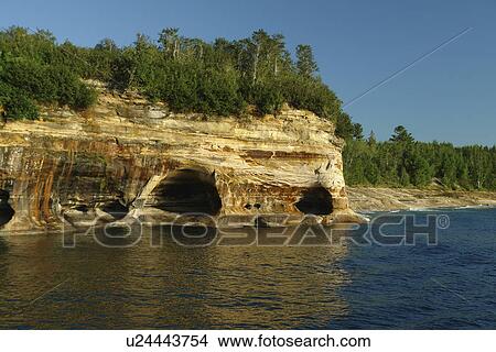 Munsing, MI, Michigan, Upper Peninsula, Lake Superior, Pictured Rocks Boat Cruise, Pictured Rocks National Lakeshore View Large Photo Image Picture - Munsing, MI, Michigan, Upper Peninsula, Lake Superior, Pictured Rocks Boat Cruise, Pictured Rocks National Lakeshore. Fotosearch