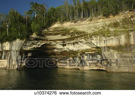 Munsing, MI, Michigan, Upper Peninsula, Lake Superior, Pictured Rocks Boat Cruise, Pictured Rocks National Lakeshore, Rainbow Cave View Large Photo Image Stock Photograph - Munsing, MI, Michigan, Upper Peninsula, Lake Superior, Pictured Rocks Boat Cruise, Pictured Rocks National Lakeshore, Rainbow Cave. Fotosearch