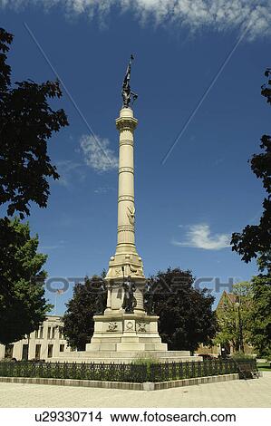Picture -  Muskegon, MI, Michigan, Hackley Park, Soldier's Monument, Civil War. Fotosearch