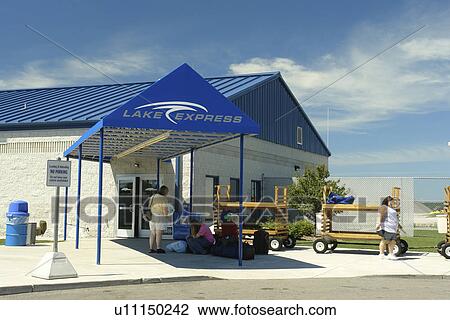 Muskegon, MI, Michigan, Lake Michigan, Lake Express High Speed Ferry Terminal View Large Photo Image Stock Image - Muskegon, MI, Michigan, Lake Michigan, Lake Express High Speed Ferry Terminal. Fotosearch