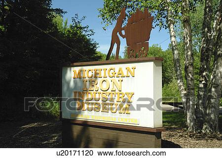 Negaunee, MI, Michigan, Upper Peninsula, Michigan Iron Industry Museum, entrance sign View Large Photo Image Stock Image - Negaunee, MI, Michigan, Upper Peninsula, Michigan Iron Industry Museum, entrance sign. Fotosearch