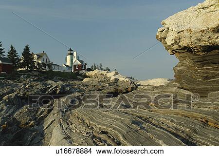 New Harbor, ME, Maine, Pemaquid Point & Lighthouse View Large Photo Image Picture - New Harbor, ME, Maine, Pemaquid Point & Lighthouse. Fotosearch