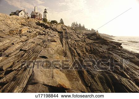 Picture -  New Harbor, ME, Maine, Pemaquid Point & Lighthouse. Fotosearch