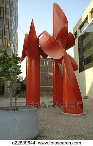 New Haven, CT, Connecticut, Downtown, red sculpture View Large Photo Image Picture - New Haven, CT, Connecticut, Downtown, red sculpture. Fotosearch