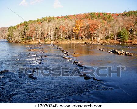 Stock Photo -  New River, New River State Park, Galax, Virginia, VA. Fotosearch