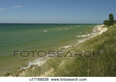 North Muskegon, MI, Michigan, Muskegon State Park, Lake Michigan, lakeshore, beach View Large Photo Image Stock Photograph - North Muskegon, MI, Michigan, Muskegon State Park, Lake Michigan, lakeshore, beach. Fotosearch
