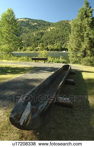Orofino, ID, Idaho, Clearwater River, Ahsahka, Lewis & Clark Canoe Camp, Nez Perce National Historical Park, Northwest Passage Scenic Byway, wooden canoe View Large Photo Image Stock Photo - Orofino, ID, Idaho, Clearwater River, Ahsahka, Lewis & Clark Canoe Camp, Nez Perce National Historical Park, Northwest Passage Scenic Byway, wooden canoe. Fotosearch