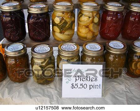 pickles, jars, Saturday Farmers Market, Montpelier, VT, Vermont View Large Photo Image Stock Photo - pickles, jars, Saturday Farmers Market, Montpelier, VT, Vermont. Fotosearch