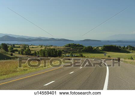 Polson, MT, Montana, Flathead Indian Reservation, Mission Valley, Flathead Lake, road View Large Photo Image Stock Image - Polson, MT, Montana, Flathead Indian Reservation, Mission Valley, Flathead Lake, road. Fotosearch