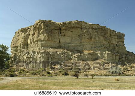 Pompeys Pillar National Monument, MT, Montana, View Large Photo Image Stock Photo - Pompeys Pillar National Monument, MT, Montana, . Fotosearch