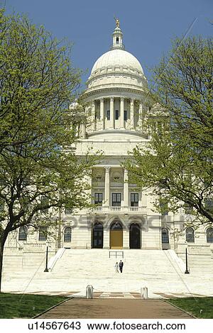 Stock Image -  Providence, RI, Rhode Island, Downtown, State Capitol Building, State House. Fotosearch