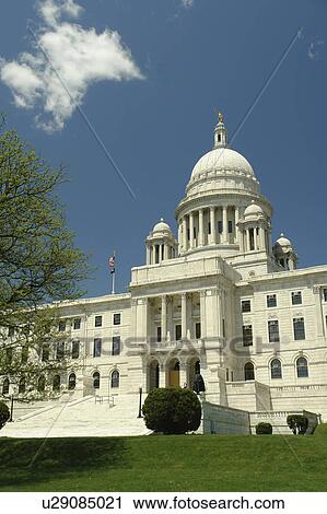 Stock Image -  Providence, RI, Rhode Island, Downtown, State Capitol Building, State House. Fotosearch