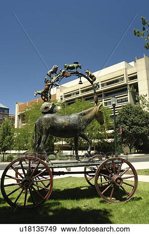 Stock Photo -  Pullman, WA, Washington, Washington State University, A World Beyond, Brad Wood sculpture. Fotosearch