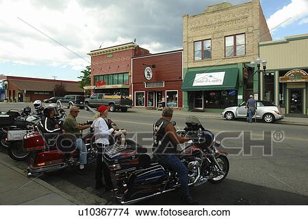 Red Lodge, MT, Montana, downtown, Main Street View Large Photo Image Picture - Red Lodge, MT, Montana, downtown, Main Street. Fotosearch