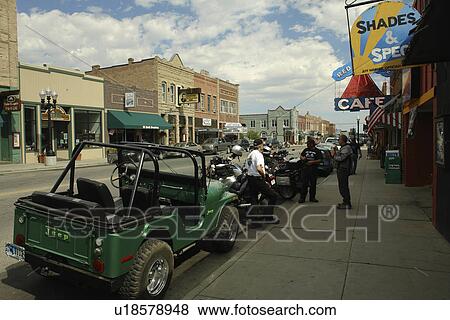 Red Lodge, MT, Montana, downtown, Main Street View Large Photo Image Stock Photo - Red Lodge, MT, Montana, downtown, Main Street. Fotosearch