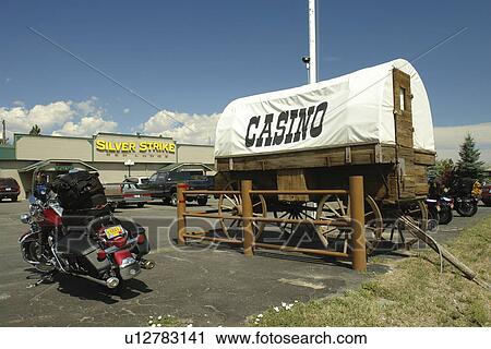 Red Lodge, MT, Montana, Silver Strike Casino, covered wagon View Large Photo Image Stock Image - Red Lodge, MT, Montana, Silver Strike Casino, covered wagon. Fotosearch