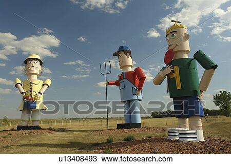 Regent, ND, North Dakota, The Enchanted Highway, World's Largest Scrap Metal Sculptures, Tin Family View Large Photo Image Stock Image - Regent, ND, North Dakota, The Enchanted Highway, World's Largest Scrap Metal Sculptures, Tin Family. Fotosearch