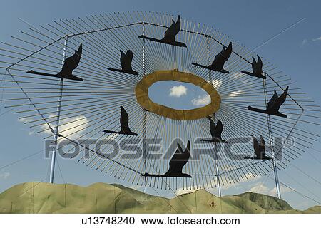Regent, ND, North Dakota, The Enchanted Highway, World's Largest Scrap Metal Sculptures, Geese in Flight View Large Photo Image Stock Image - Regent, ND, North Dakota, The Enchanted Highway, World's Largest Scrap Metal Sculptures, Geese in Flight. Fotosearch