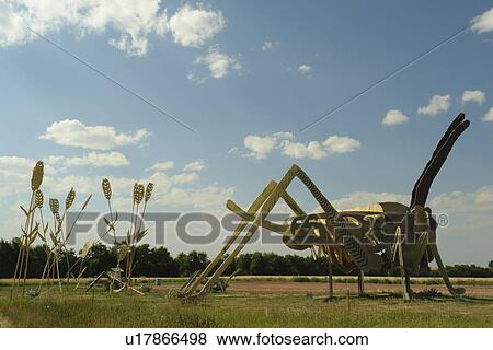 Regent, ND, North Dakota, The Enchanted Highway, World's Largest Scrap Metal Sculptures, Grasshoppers in Field View Large Photo Image Stock Photo - Regent, ND, North Dakota, The Enchanted Highway, World's Largest Scrap Metal Sculptures, Grasshoppers in Field. Fotosearch