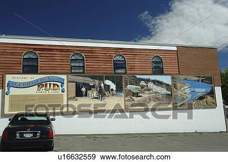 Republic, WA, Washington, downtown, wall mural View Large Photo Image Stock Photo - Republic, WA, Washington, downtown, wall mural. Fotosearch