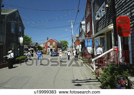 Stock Image -  Rockport, MA, Massachusetts, Cape Ann, village. Fotosearch