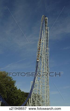 Stock Photo -  Sandusky, OH, Ohio, Cedar Point, Amusement Park, roller coaster ride. Fotosearch