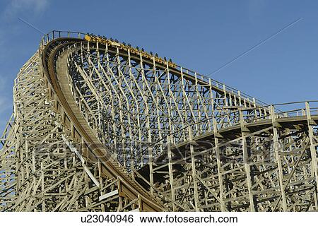 Stock Photograph -  Sandusky, OH, Ohio, Cedar Point, Amusement Park, roller coaster ride. Fotosearch