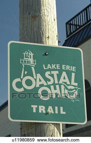 Sandusky, OH, Ohio, Lake Erie Coastal Ohio Trail, road sign View Large Photo Image Stock Photo - Sandusky, OH, Ohio, Lake Erie Coastal Ohio Trail, road sign. Fotosearch
