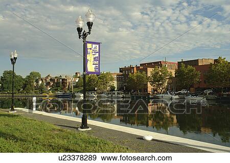 Seneca Falls, NY, New York, Cayuga Seneca Canal, waterfront View Large Photo Image Stock Photo - Seneca Falls, NY, New York, Cayuga Seneca Canal, waterfront. Fotosearch