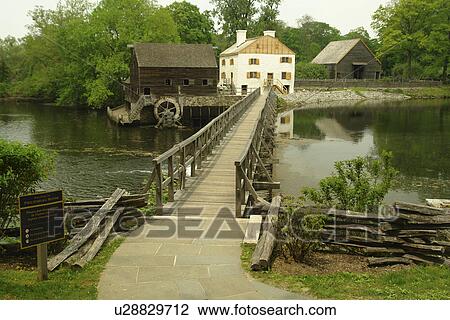 Stock Image -  Sleepy Hollow, NY, New York, Hudson Valley, Westchester, Philipsburg Manor. Fotosearch