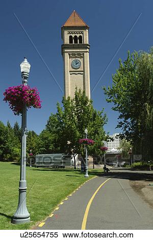 Spokane, WA, Washington, Clock Tower, Riverfront Park View Large Photo Image Stock Photography - Spokane, WA, Washington, Clock Tower, Riverfront Park. Fotosearch