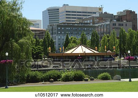 Stock Photo -  Spokane, WA, Washington, Looff Carrousel, Riverfront Park. Fotosearch