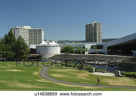 Spokane, WA, Washington, Opera House and Convention Center, Riverfront Park View Large Photo Image Stock Photo - Spokane, WA, Washington, Opera House and Convention Center, Riverfront Park. Fotosearch