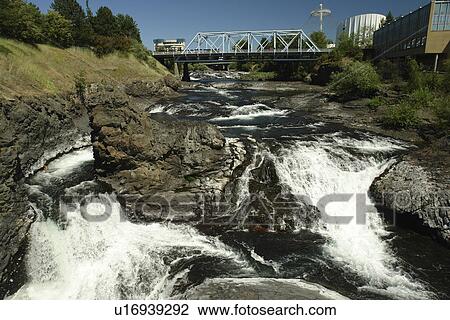 Spokane, WA, Washington, Spokane Falls, Spokane River, riverfront View Large Photo Image Stock Image - Spokane, WA, Washington, Spokane Falls, Spokane River, riverfront. Fotosearch