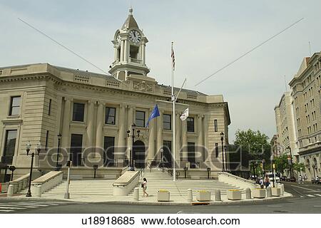 Stock Photography -  Stamford, CT, Connecticut, Downtown, Town Hall. Fotosearch