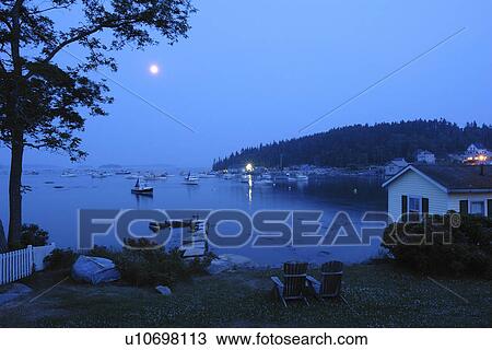 Stonington, ME, Maine, Deer Isle, fishing harbor, evening, full moon View Large Photo Image Stock Image - Stonington, ME, Maine, Deer Isle, fishing harbor, evening, full moon. Fotosearch