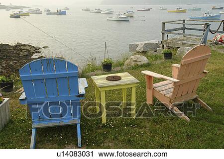Stock Image -  Stonington, ME, Maine, Deer Isle, fishing harbor, fog. Fotosearch