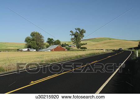 The Palouse Country, WA, Washington, Whitman County, rolling hills, scenic drive, road View Large Photo Image Stock Image - The Palouse Country, WA, Washington, Whitman County, rolling hills, scenic drive, road. Fotosearch