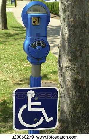 Toledo, OH, Ohio, Blue Handicap Parking Meter View Large Photo Image Stock Photo - Toledo, OH, Ohio, Blue Handicap Parking Meter. Fotosearch